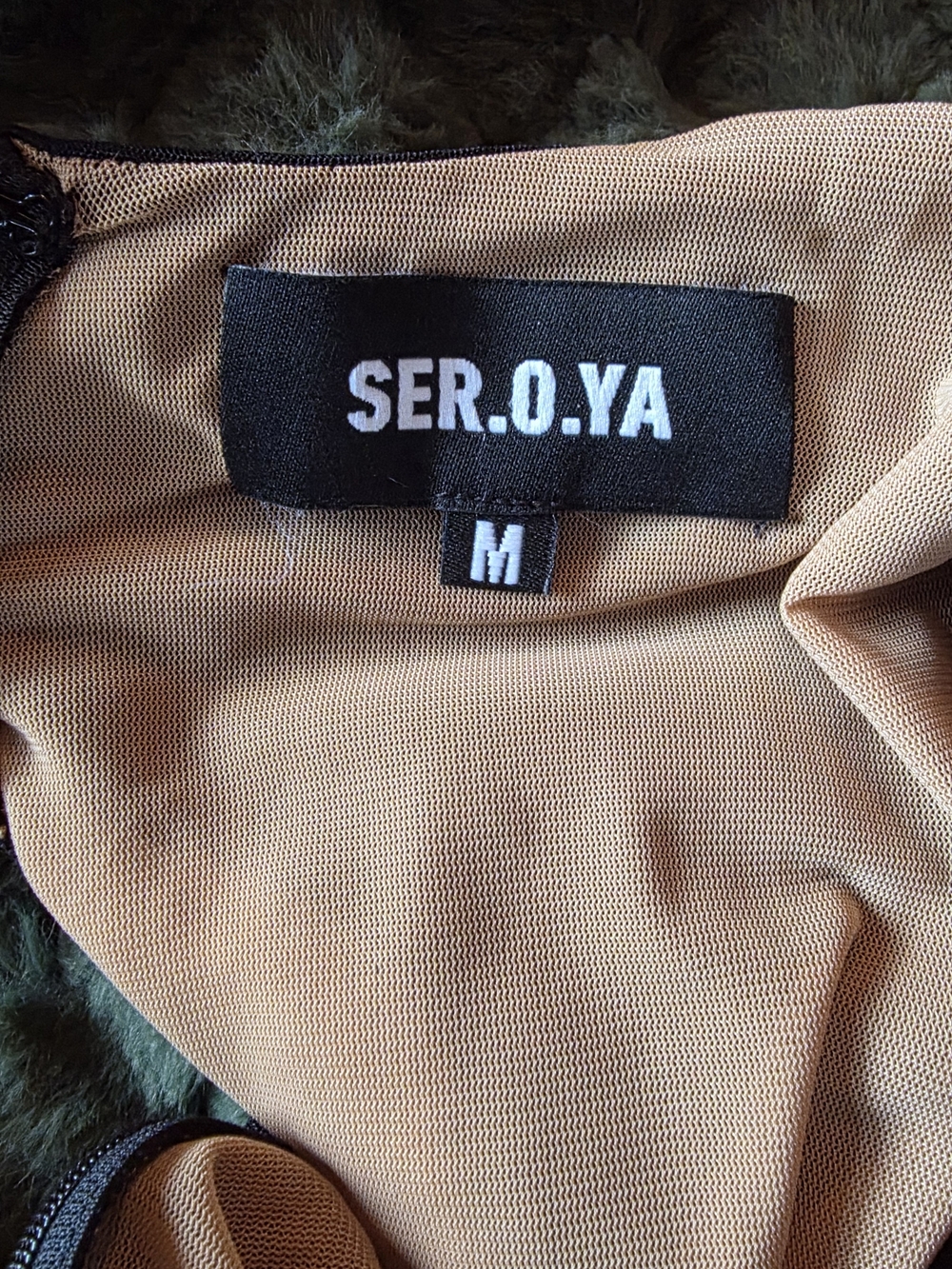 SER.O.YA Virgo Ruched Mesh Catsuit Jumpsuit in Black - Size M - Picture 14 of 14